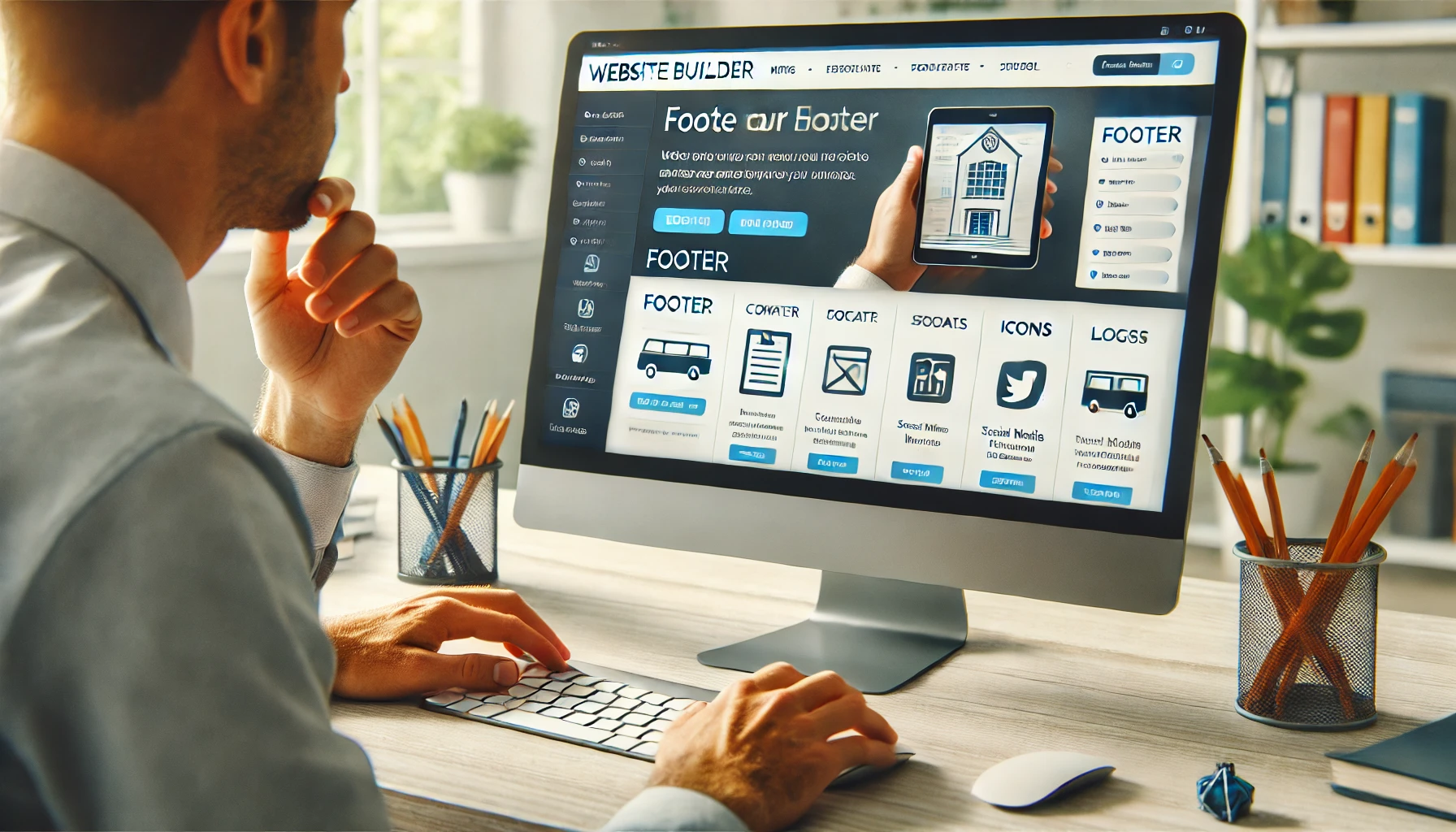 how to add a footer on finalsite