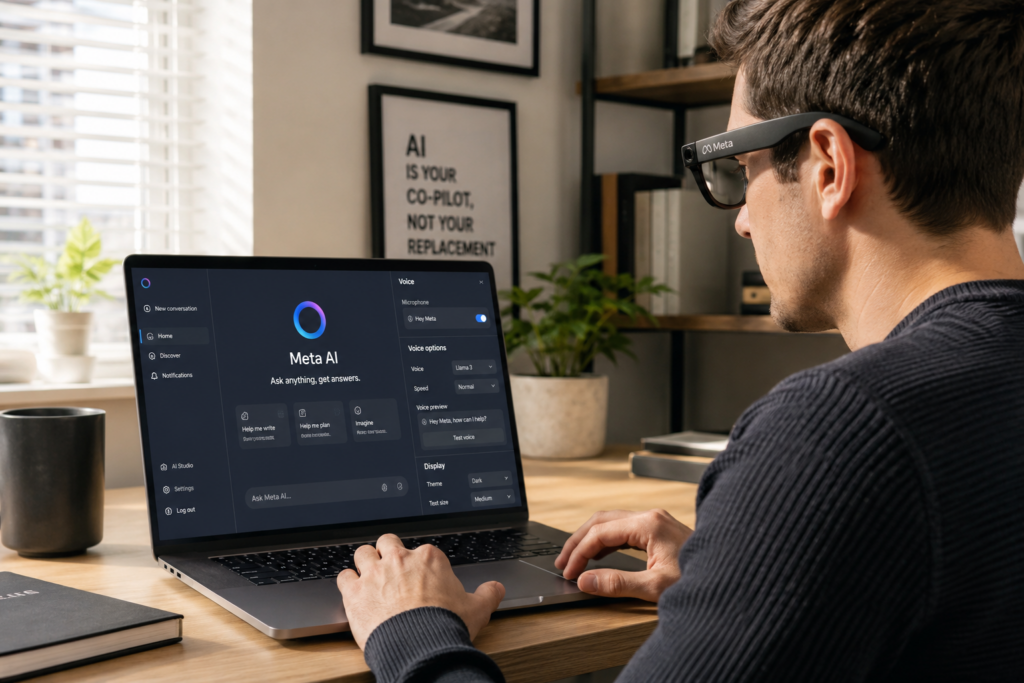 can use the meta ai website for meta glasses Medina Ohio