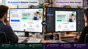 AI Website Builder vs Professional Designer
