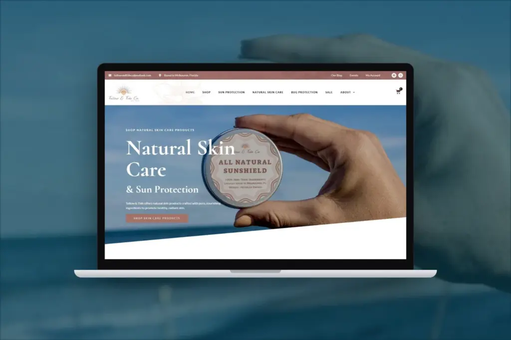 beautiful ecommerce website for small business tallow and tide co featured